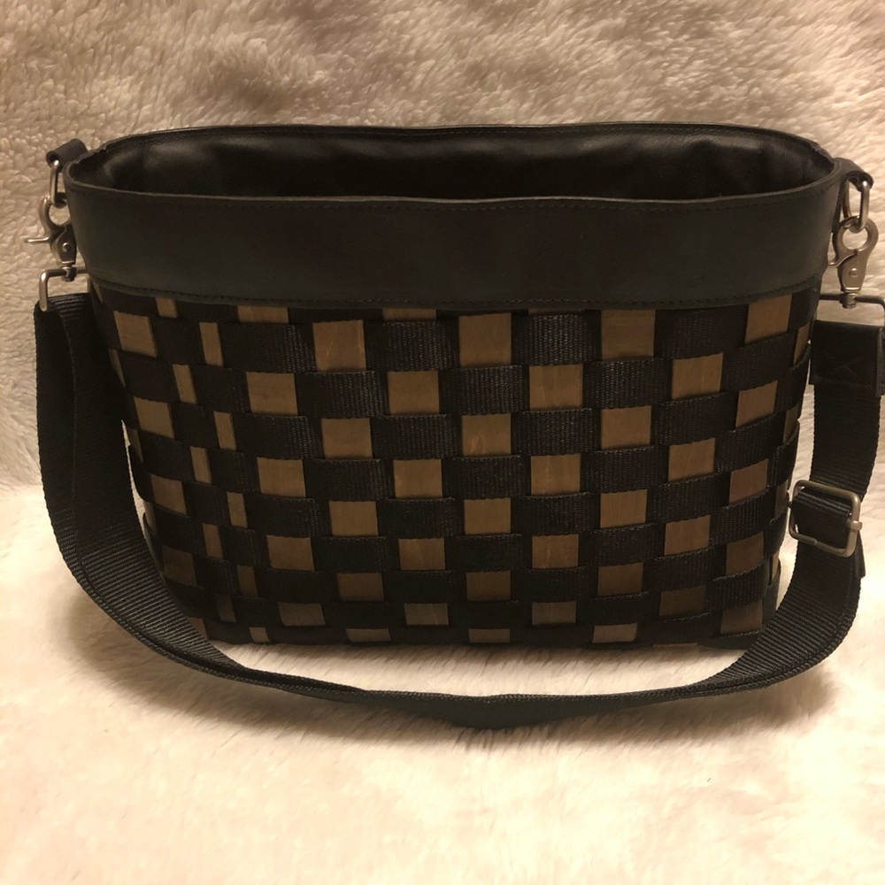 Messenger Leather & Nylon Shoulder Bag Carry All